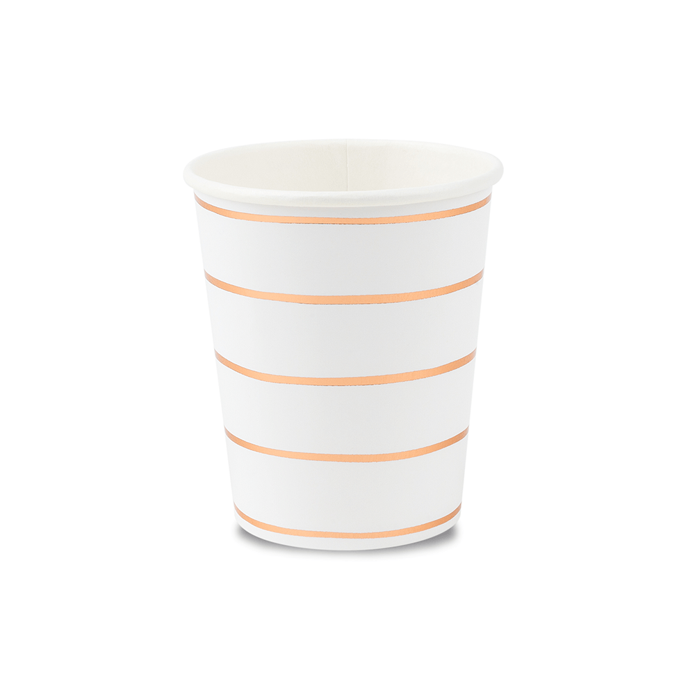 Rose Gold Frenchie Striped 9 oz Cups, Shop Sweet Lulu