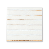 Rose Gold Frenchie Striped Large Napkins, Shop Sweet Lulu