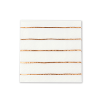 Rose Gold Frenchie Striped Petite Napkins, Shop Sweet Lulu