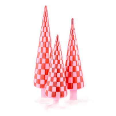 Glass Checker Tree Set - Red, Shop Sweet Lulu