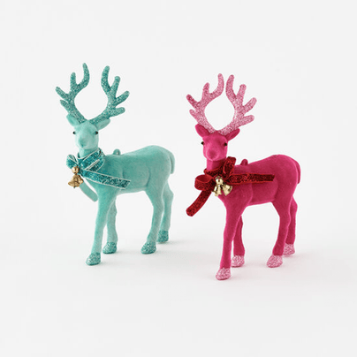 Glitter Flocked Reindeer - 2 Color Options, Shop Sweet Lulu