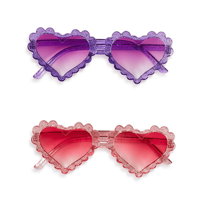 Glitter Heart Sunglasses - 2 Color Options, Shop Sweet Lulu