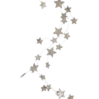 Glitter Spray Star Garland - Silver Finish, Shop Sweet Lulu