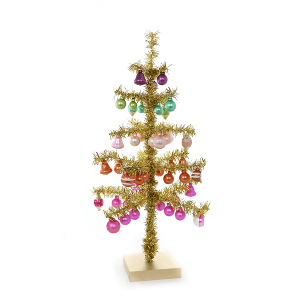 Gold Decorated Tinsel Tree - 3 Sizes-Medium, Shop Sweet Lulu