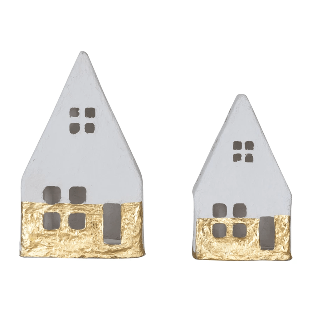 Gold Foil Paper Mache House - 2 Size Options, Shop Sweet Lulu