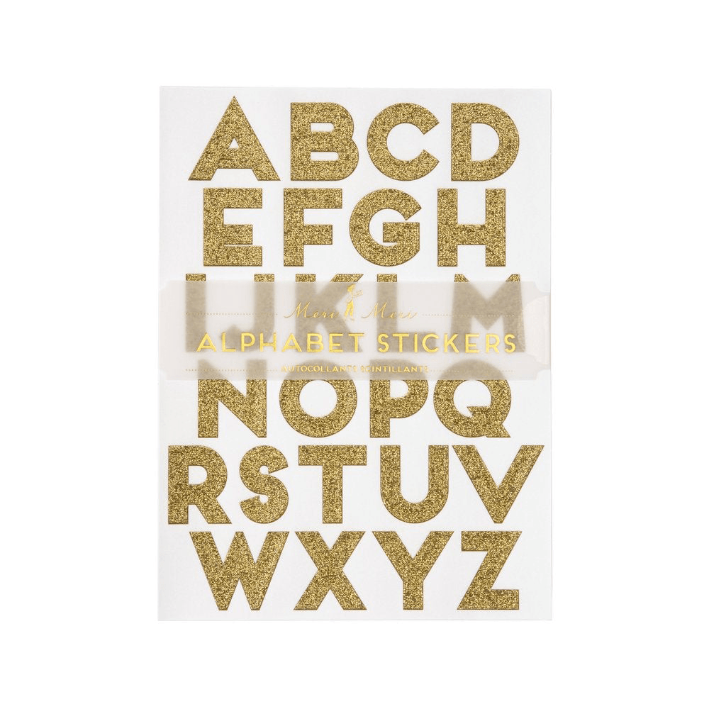 Gold Glitter Alphabet Stickers, Shop Sweet Lulu