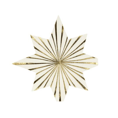Meri Meri Gold Stripe Star Napkins