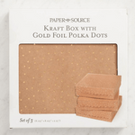 Gold Foil Polka Dot Kraft Box Set, Shop Sweet Lulu