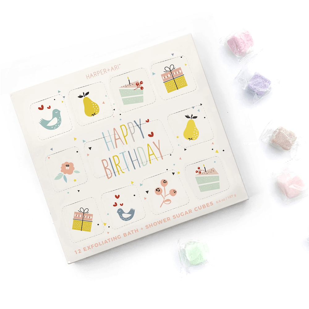 Happy Birthday Sugar Cube Scrub Gift Set, Shop Sweet Lulu