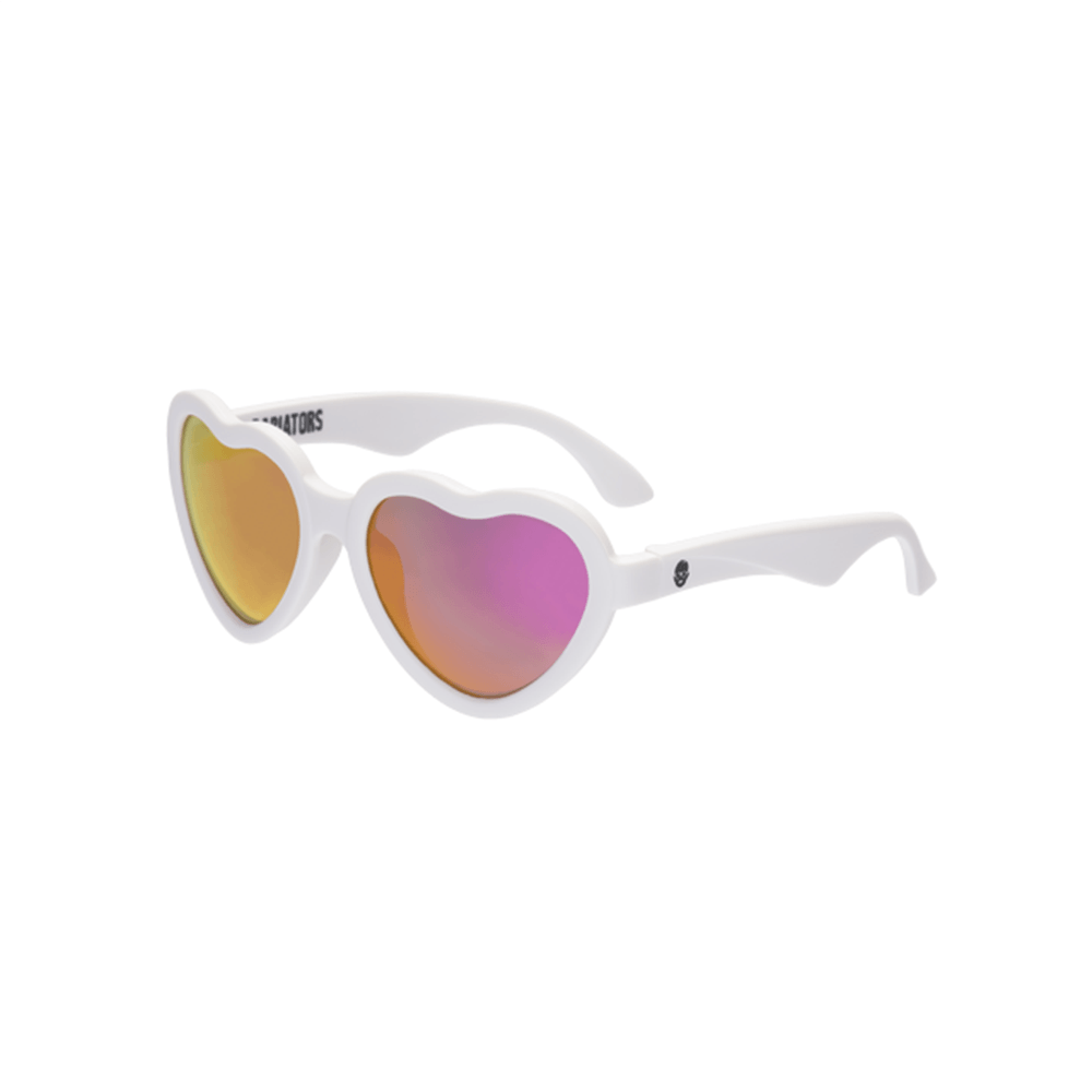 Heart Shaped Polarized Sunglasses, White - 3 Size Options, Shop Sweet Lulu