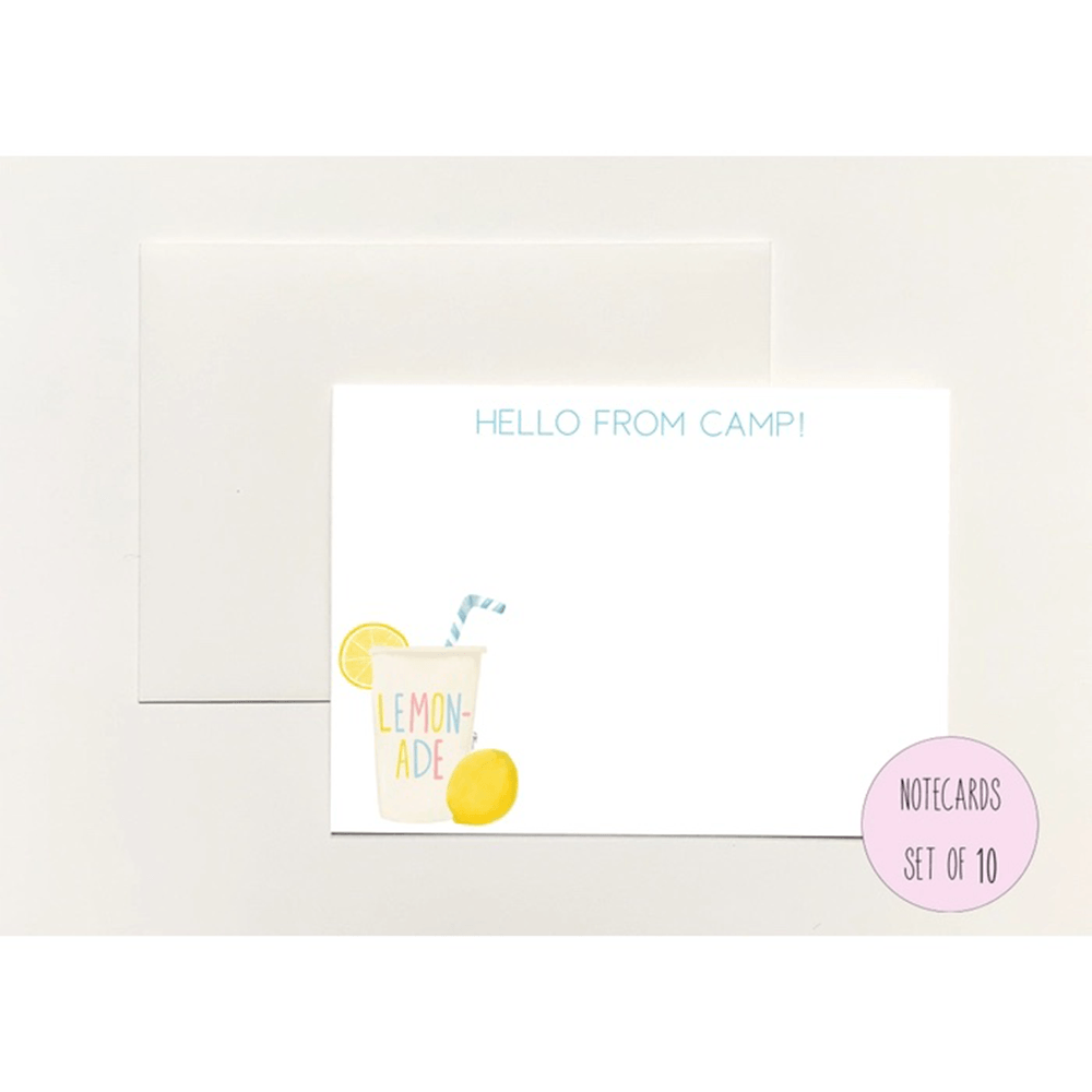 "Hello From Camp!" Notecard Set - Lemonade,Shop Sweet Lulu