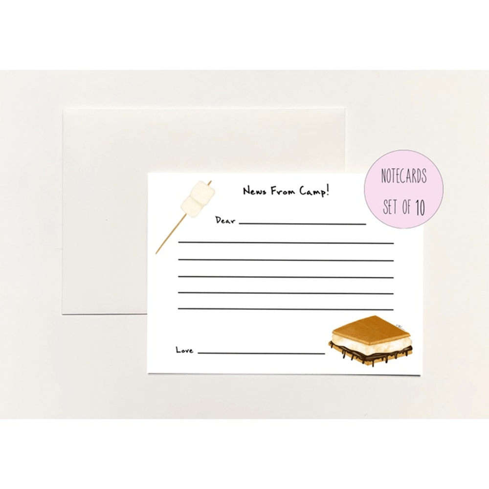 "Hello From Camp!" Notecard Set - Smores