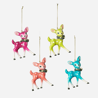 Holiday Fawn Ornament - 4 Color Options, Shop Sweet Lulu