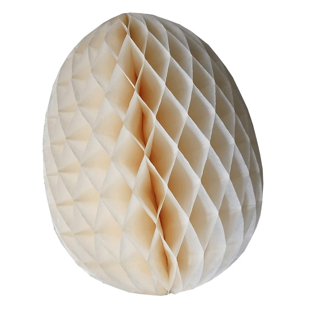 Honeycomb Easter Egg, Vintage Ivory - 9