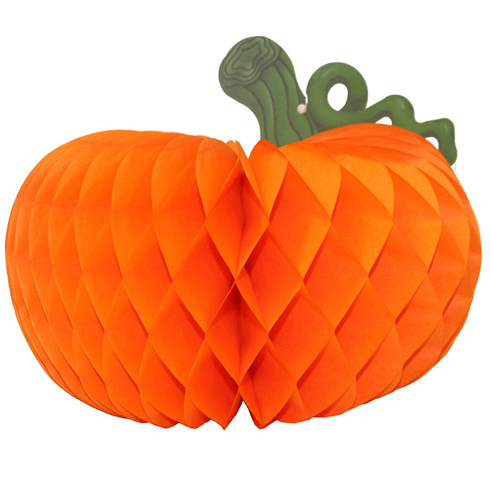 Honeycomb Tissue Paper Pumpkin, 14