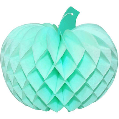 Honeycomb Tissue Paper Pumpkin, 10" -  Mint