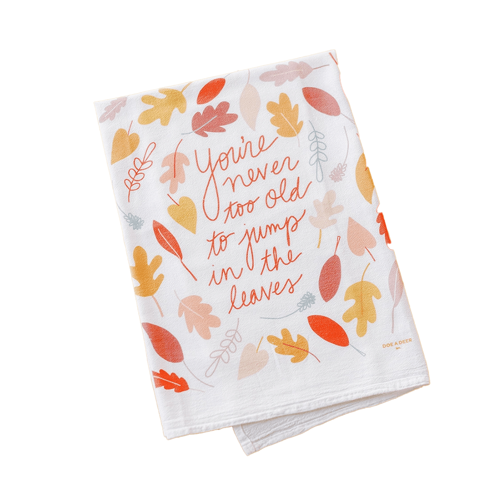 Jump in the Leaves Flour Sack Towel, Shop Sweet Lulu