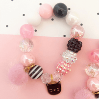 Kitty Cat Charm Bracelet, Black - 3 Size Options, Shop Sweet Lulu