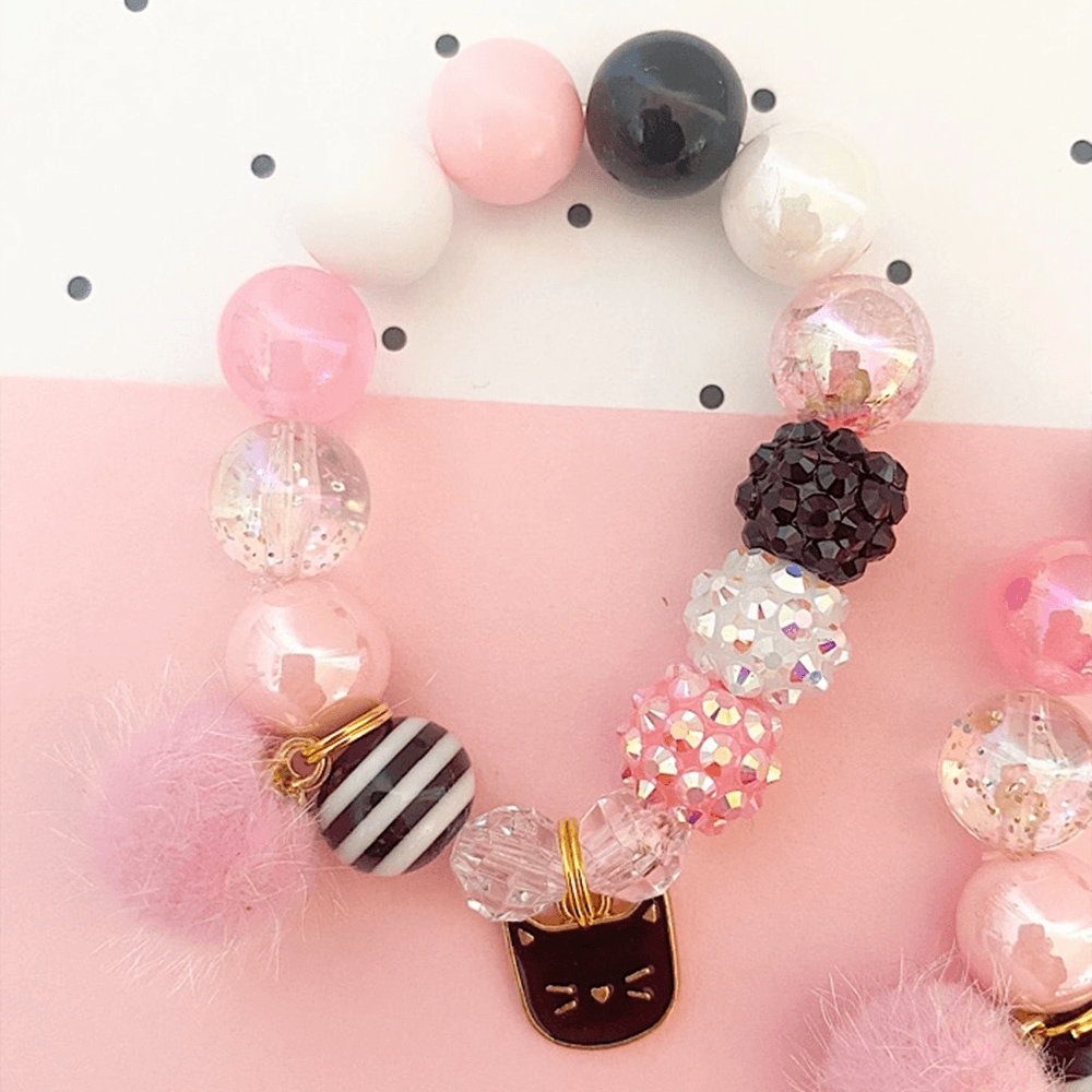 Kitty Cat Charm Bracelet, Black - 3 Size Options, Shop Sweet Lulu
