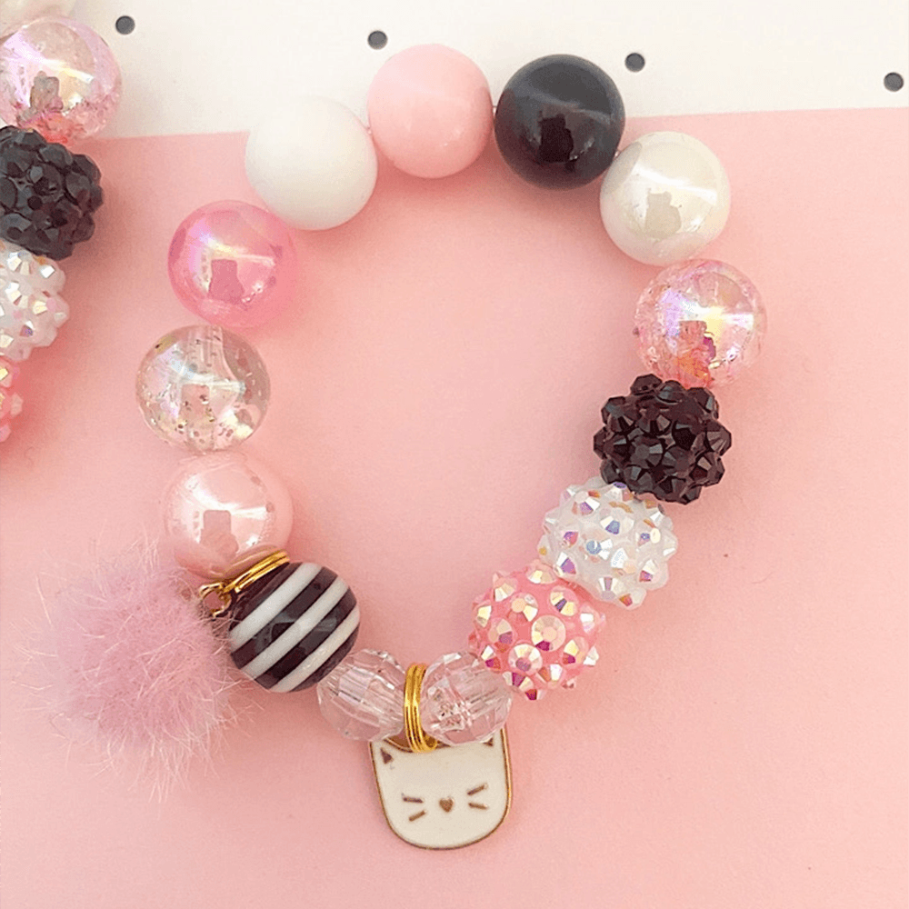 Kitty Cat Charm Bracelet, White - 3 Size Options, Shop Sweet Lulu