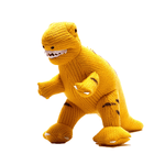 Knitted T-Rex Plush Toy - Yellow, Shop Sweet Lulu