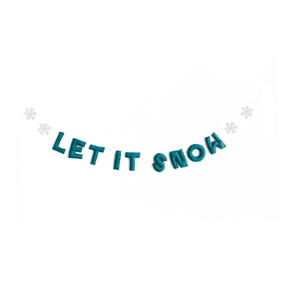 Let It Snow Wool Felt Garland