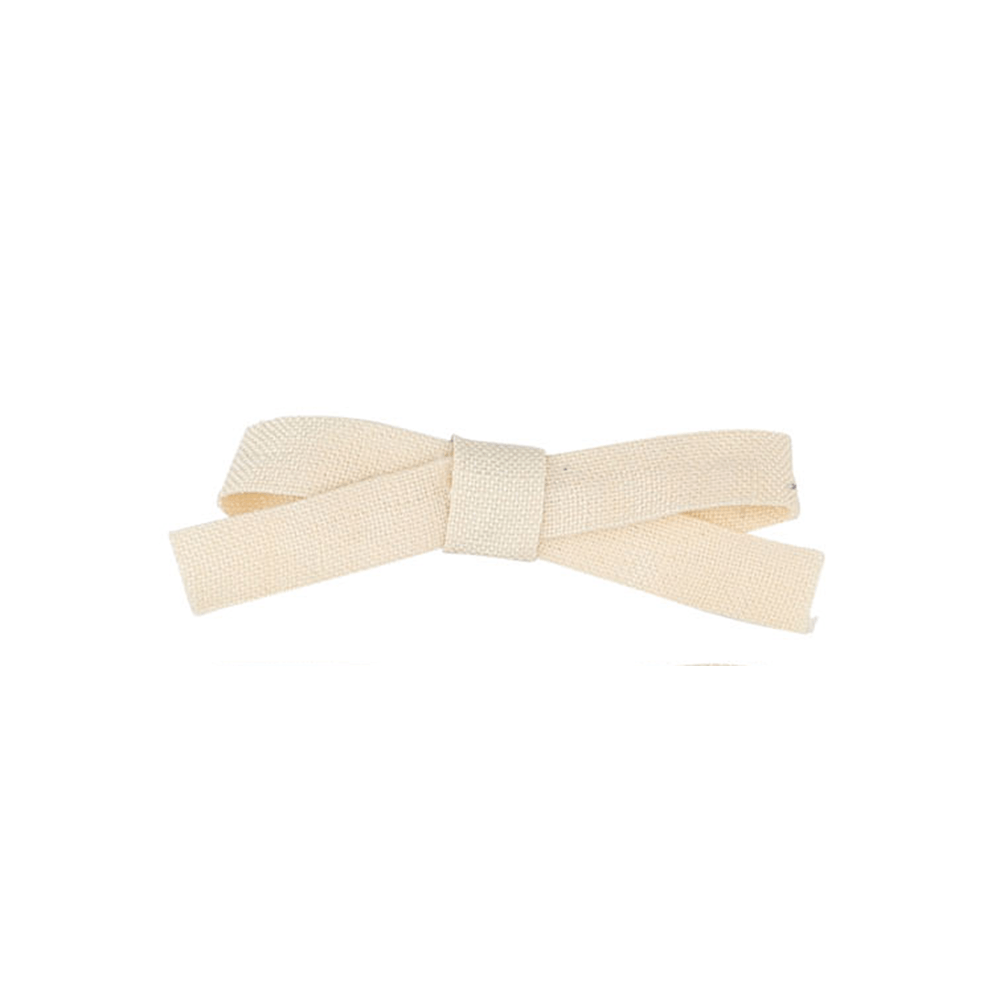 Linen Mini Bow - Ivory, Shop Sweet Lulu