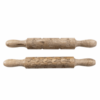 Mango Wood Holiday Rolling Pin - 2 Style Options, Shop Sweet Lulu