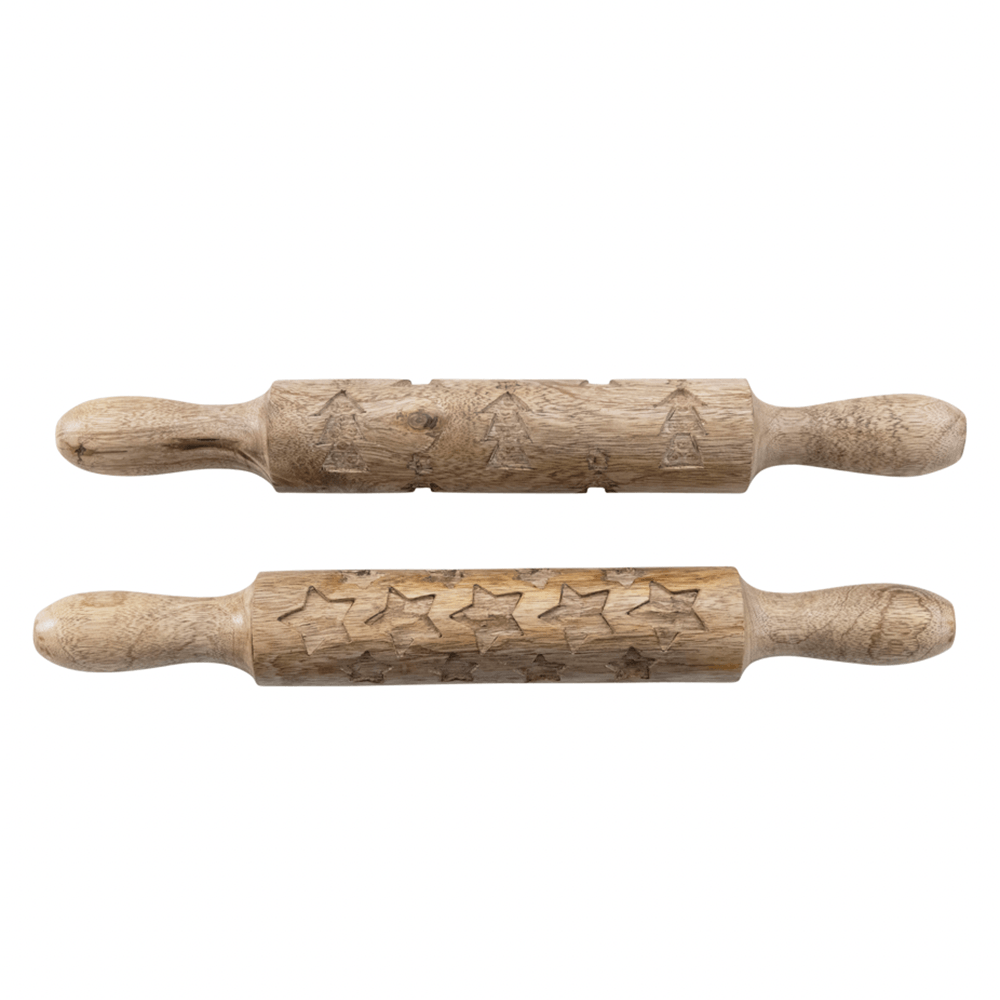 Mango Wood Holiday Rolling Pin - 2 Style Options, Shop Sweet Lulu