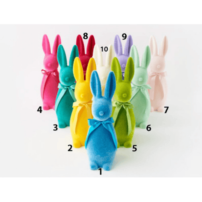 Medium Flocked Bunnies, Bright - 10 Color Options, Shop Sweet Lulu
