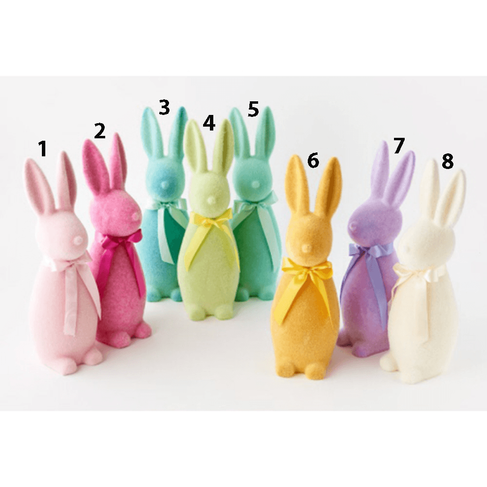 Medium Flocked Bunnies, Pastel - 8 Color Options, Shop Sweet Lulu