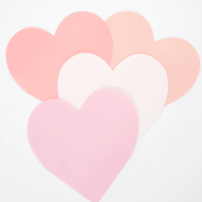 Meri Meri Large Heart Napkins - Pink Hues, Shop Sweet Lulu