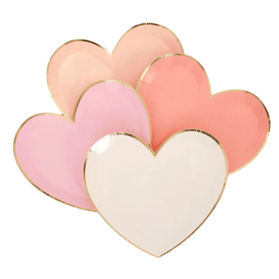 Meri Meri Large Heart Plates - Pink Hues, Shop Sweet Lulu