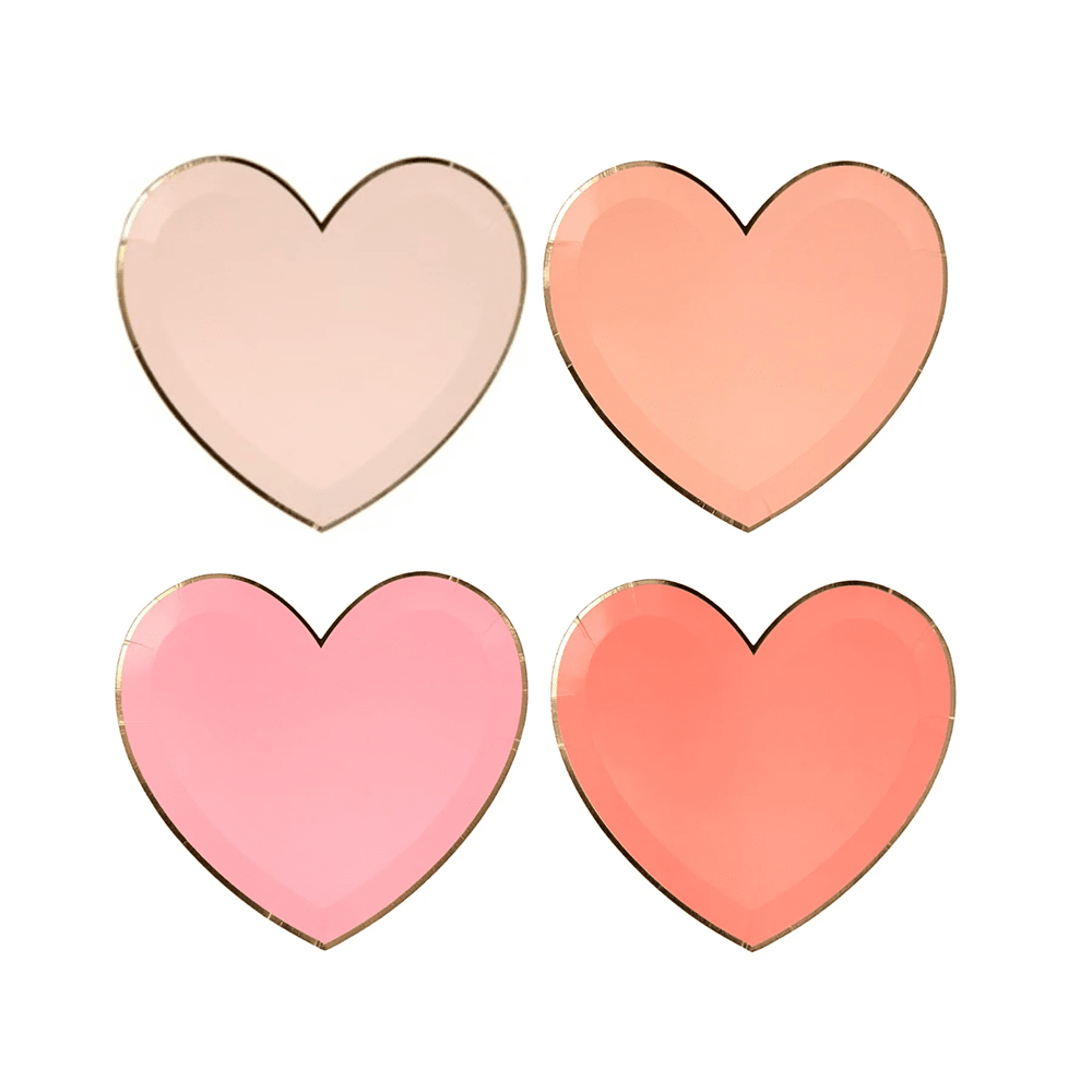 Meri Meri Small Heart Plates - Pink Hues, Shop Sweet Lulu