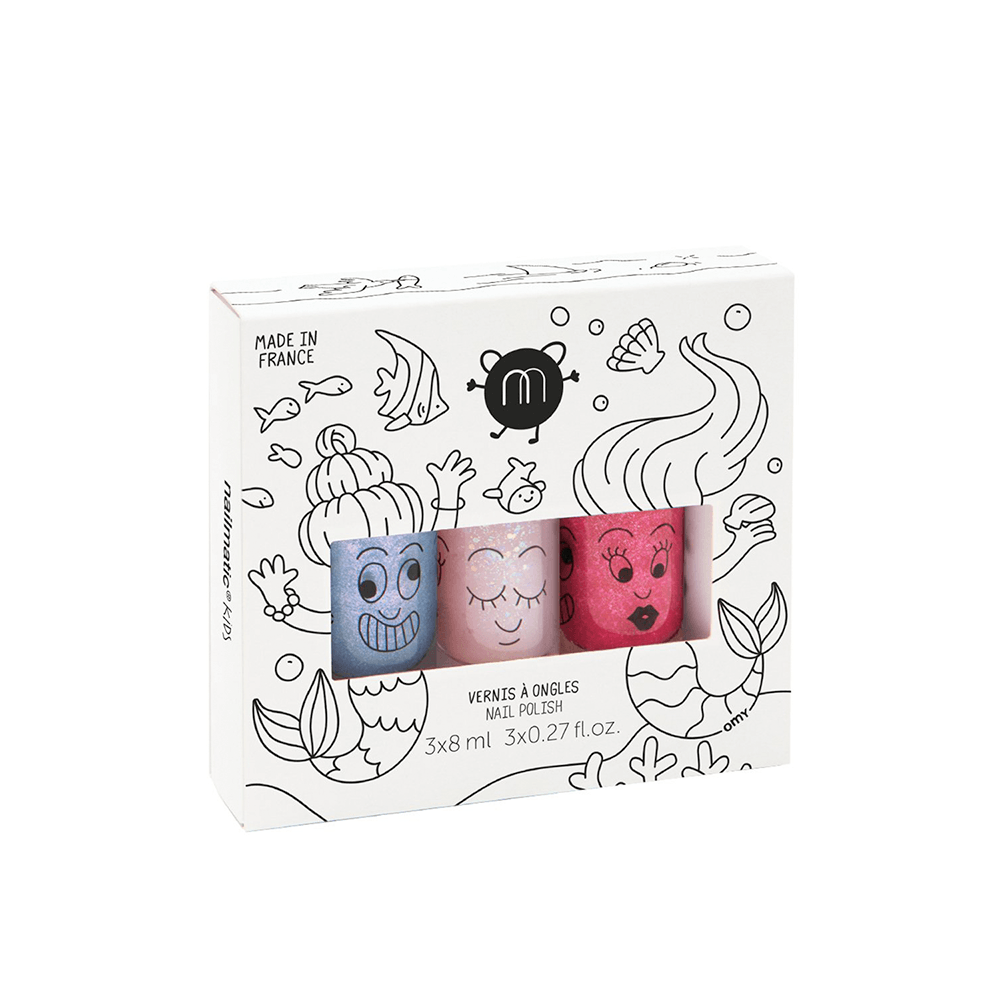 Mermaid Water-based Nail Polish, Set of 3 Shop Sweet Lulu