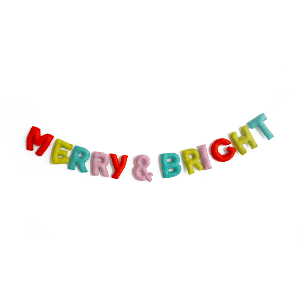 Merry & Bright Wool Felt Garland, Shop Sweet Lulu