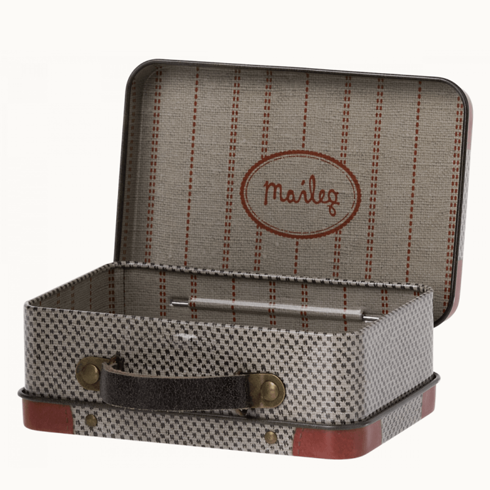 Metal Travel Suitcase for Maileg Mice - Grey