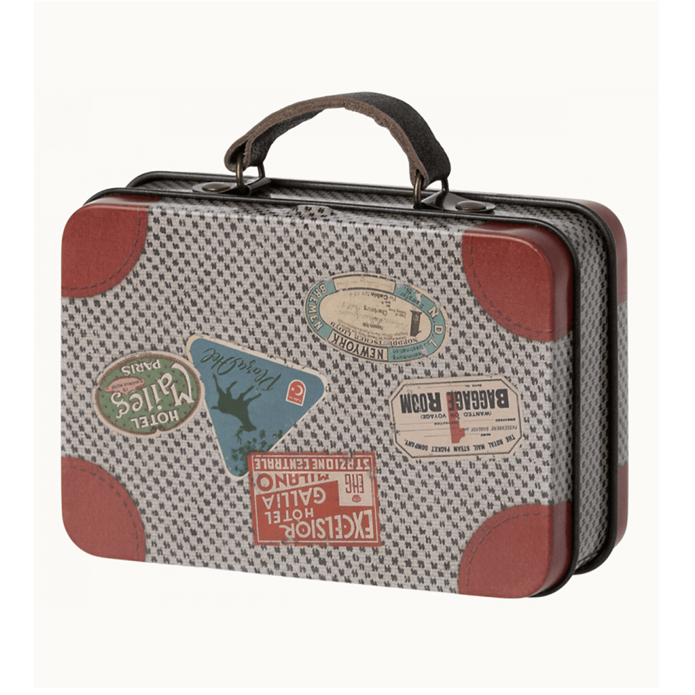 Metal Travel Suitcase for Maileg Mice - Grey