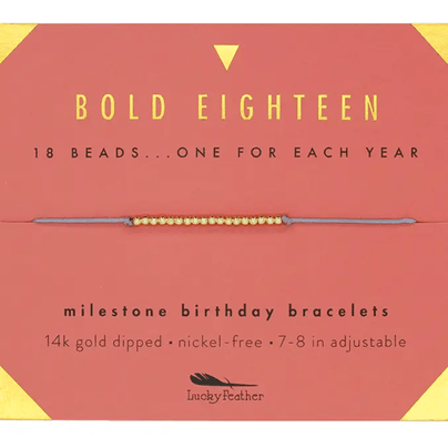 Milestone Birthday Bracelet - Eighteen, Shop Sweet Lulu