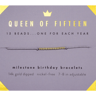 Milestone Birthday Bracelet - Fifteen, Shop Sweet Lulu
