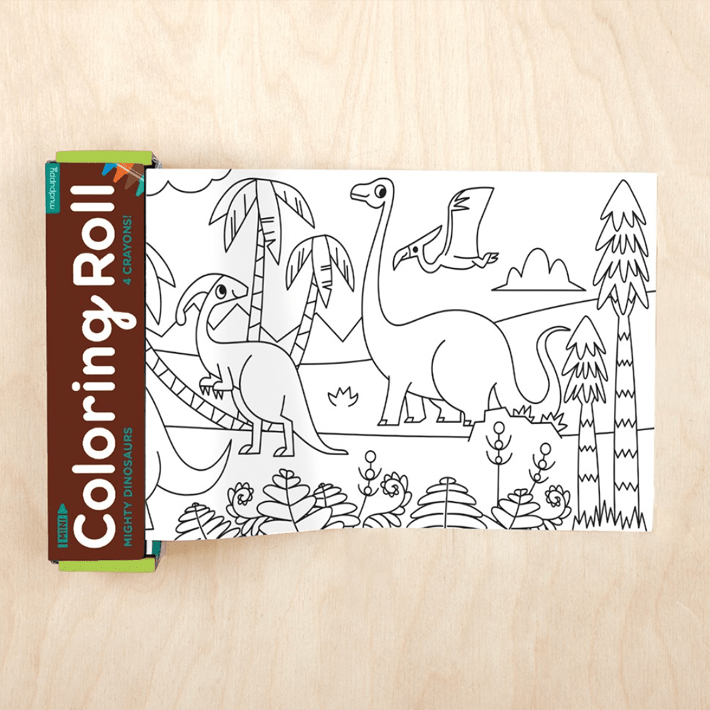 Mini Coloring Roll - Mighty Dinosaurs, Shop Sweet Lulu