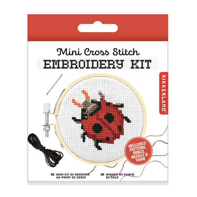 Mini Ladybug Cross Stitch Embroidery Kit, Shop Sweet Lulu