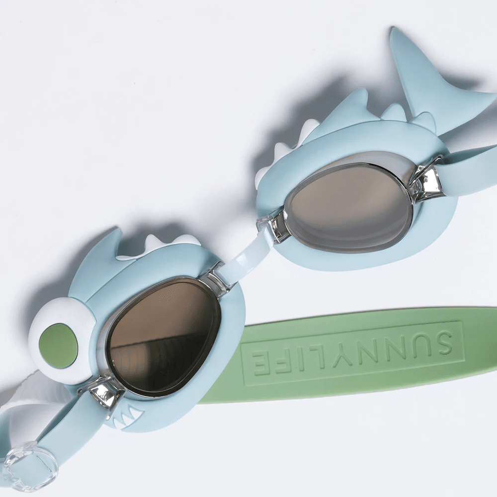 Mini Swim Goggles, Shark Tribe - Khaki, Shop Sweet Lulu