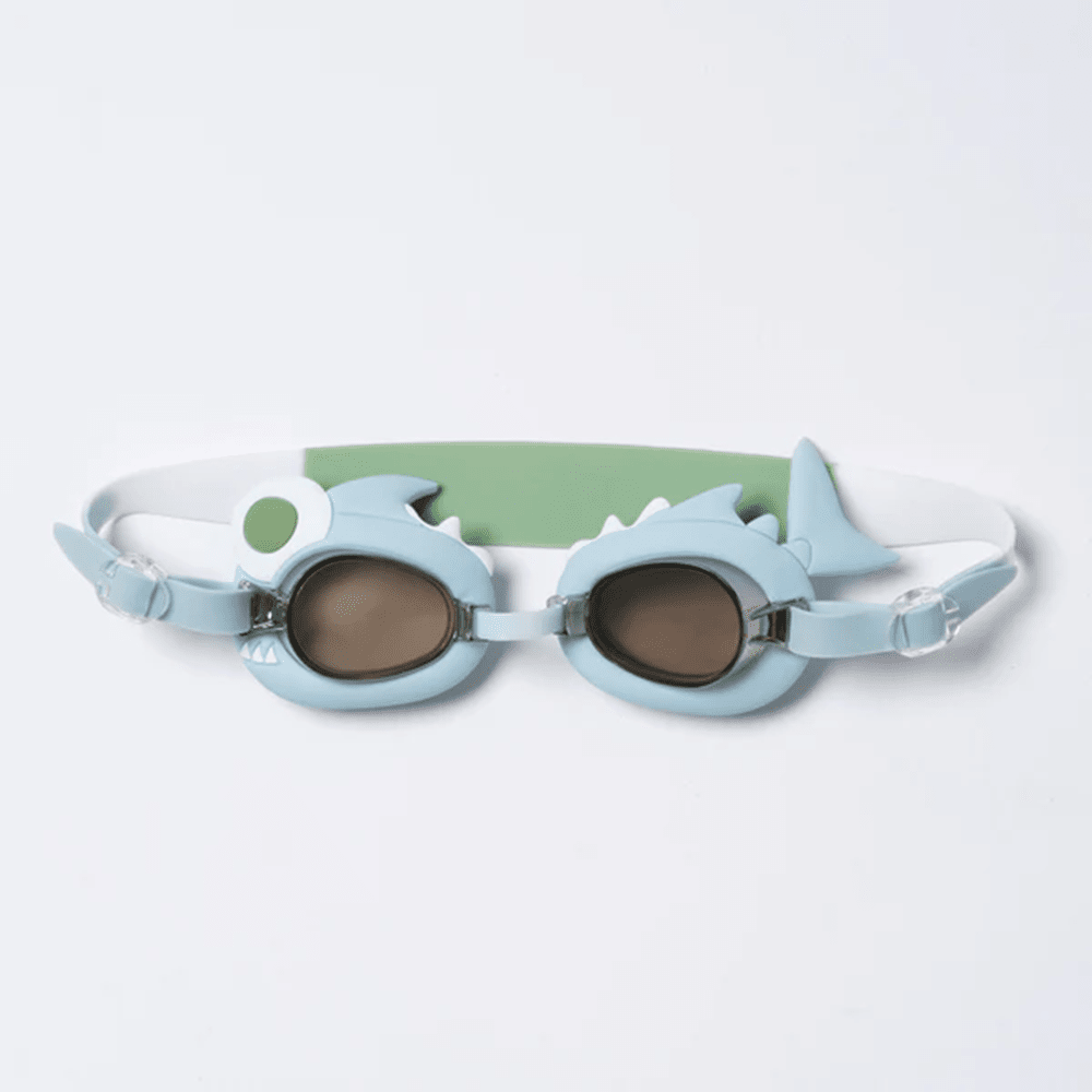 Mini Swim Goggles, Shark Tribe - Khaki, Shop Sweet Lulu