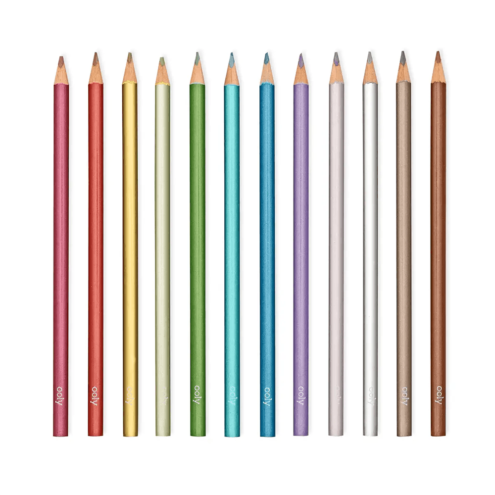 Modern Metallics Colored Pencils - Set of 12, Shop Sweet Lulu