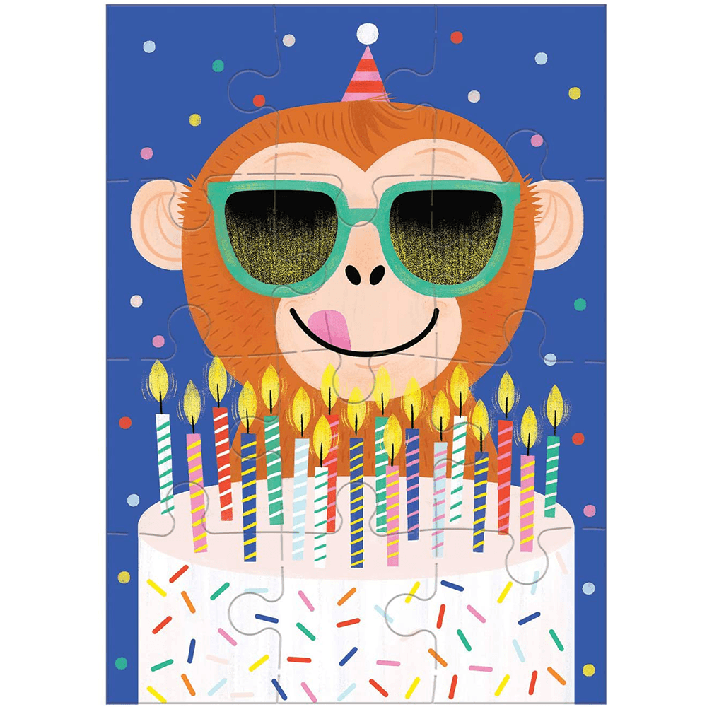 Monkey Cake Greeting Card Puzzle