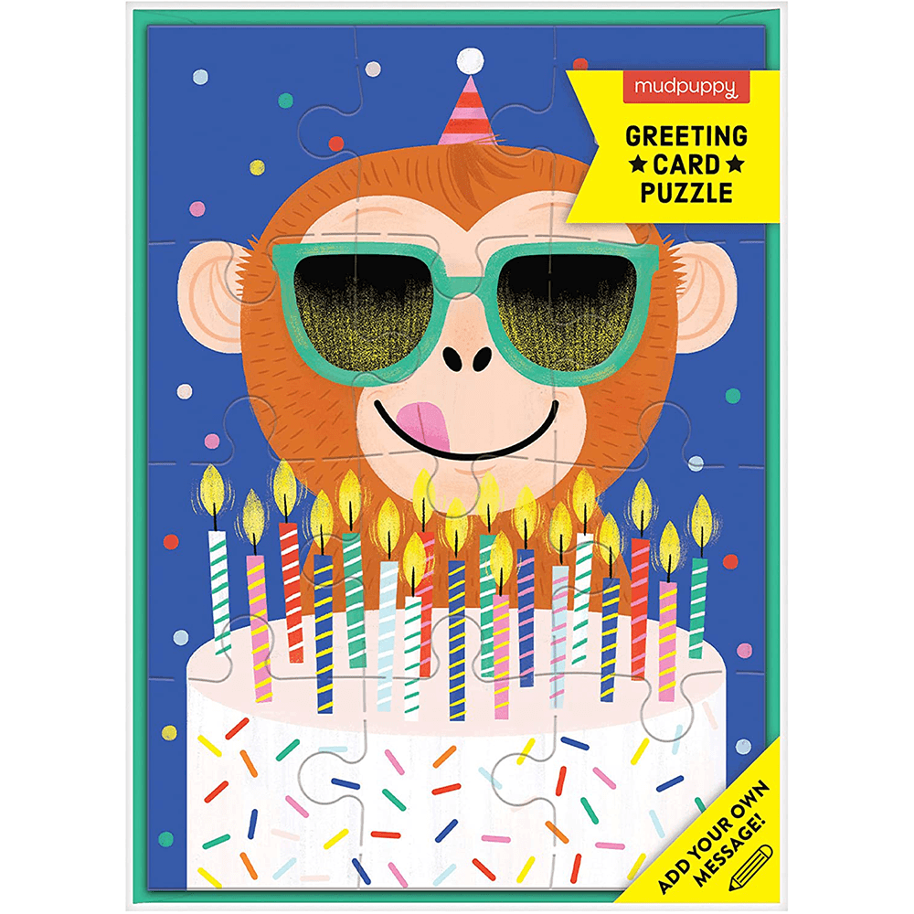 Monkey Cake Greeting Card Puzzle