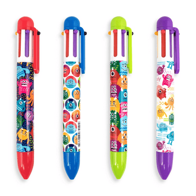 Monster 6 Click Pen - 4 Color Options, Shop Sweet Lulu