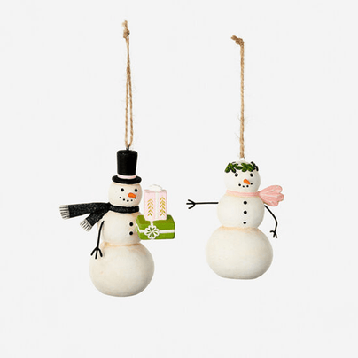 Mr. & Mrs. Snowman Ornament - 2 Style Options, Shop Sweet Lulu