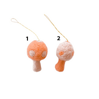 Mushroom Wool Felt Ornament - 2 Color Options, Shop Sweet Lulu